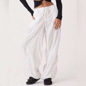 White Motel Parachute Pants